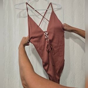 NWT Cupshe Rust One Piece Swimsuit